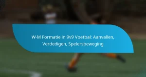 W-M Formatie in 9v9 Voetbal: Aanvallen, Verdedigen, Spelersbeweging